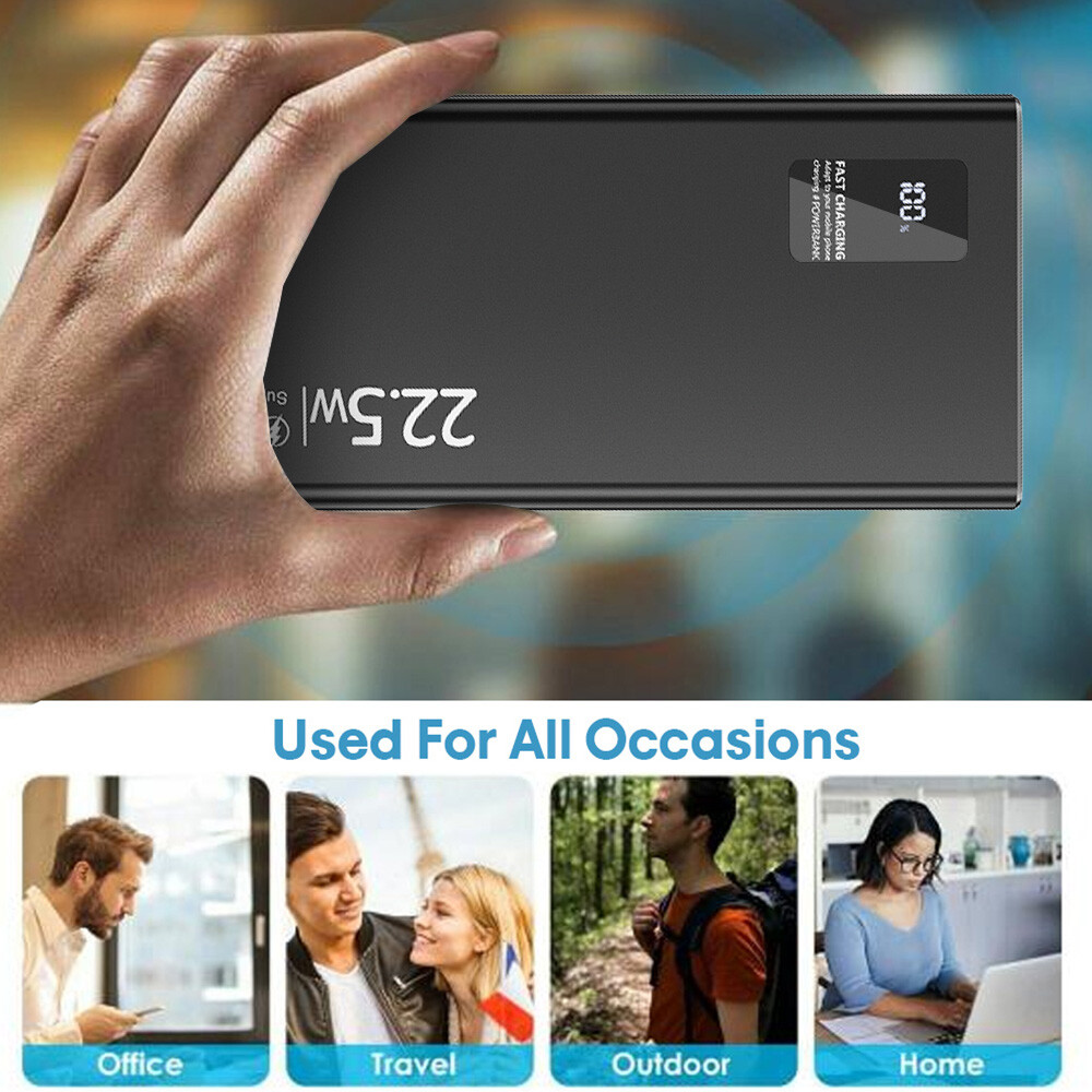 9000000mAh Portable Power Bank 2 USB External Battery Charger For Cell Phone