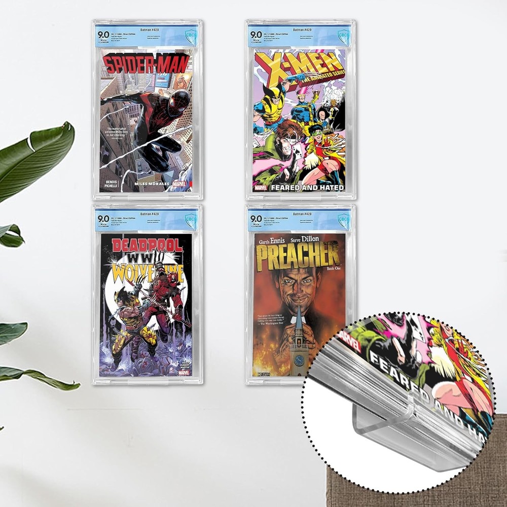 16 Transparent Floating Comic Book Display Stands Book Display Frames