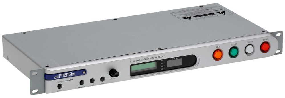 Symetrix Airtools 6100 Broadcast Profanity Delay AES Digital Audio DUMP Button