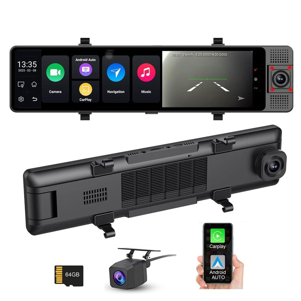 4G smart Car DVR Camera Android rear view backup mirror Dash Cam GPS navigation