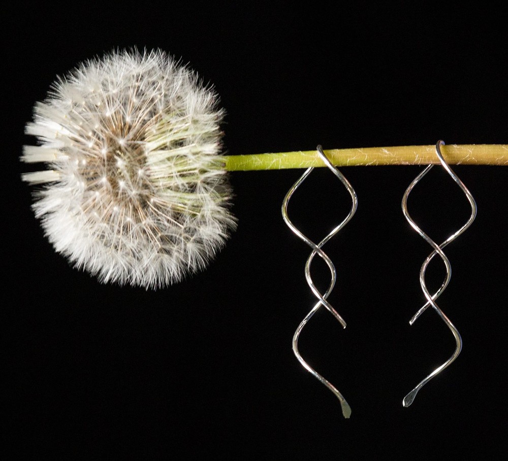 Spiral Threader Earring, Sterling Silver Dangle Earring