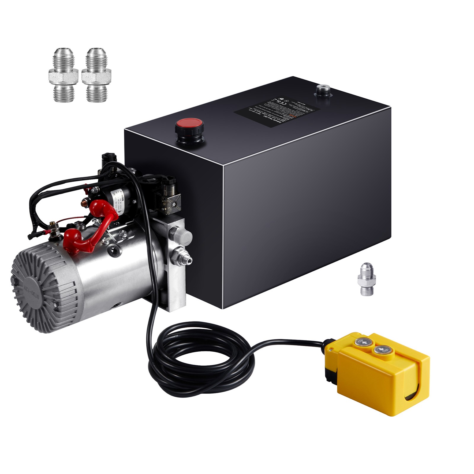 Hydraulic Pump 15 Quart DC 12V Dump Trailer Pump Power Unit Pack Double Acting