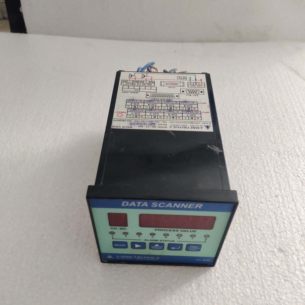 AMBETRONICS TC-800 TEMPERATURE AND HUMIDITY DATA SCANNER/LOGGER