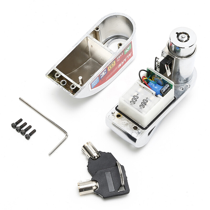 Motorcycle Bike Stainless Steel Brake Disc Safety Lock Security Electronic Alarm