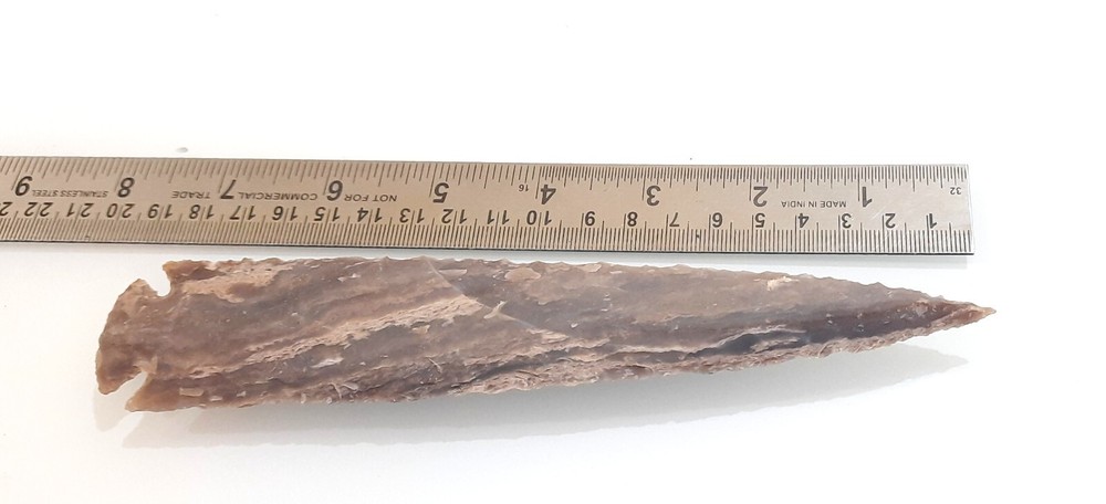 Agate Crafted Arrowhead 7 Inches Flint Stone Point