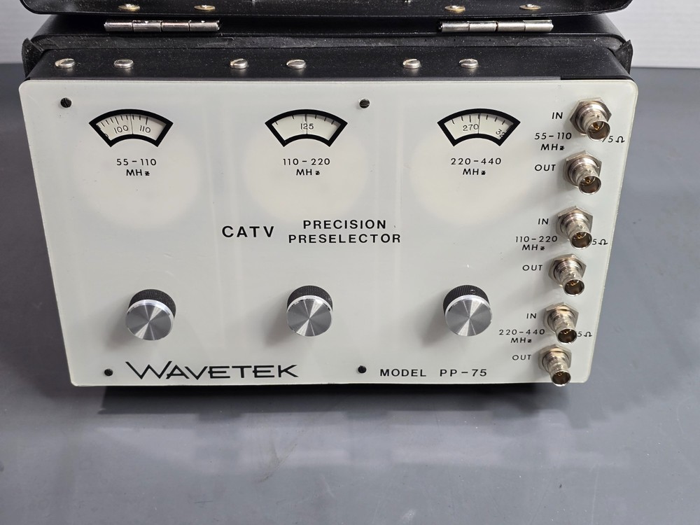 Wavetek PP-75 CATV Precision Preseletor 55 - 400 MHz Untested