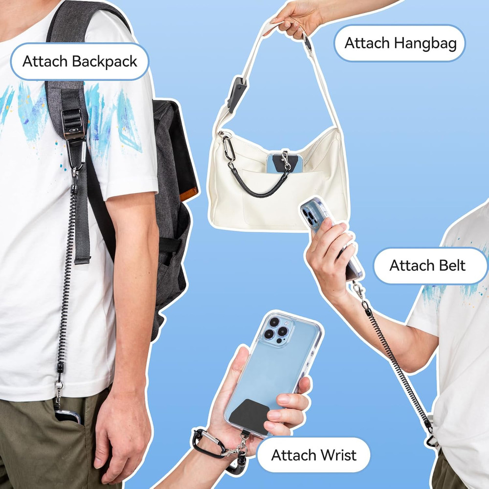 Adjustable Smartphone Lanyard Strap for Secure Outdoor Use