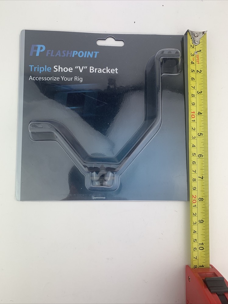 Flashpoint Triple Shoe Mount V-Bracket For DSLR Camera