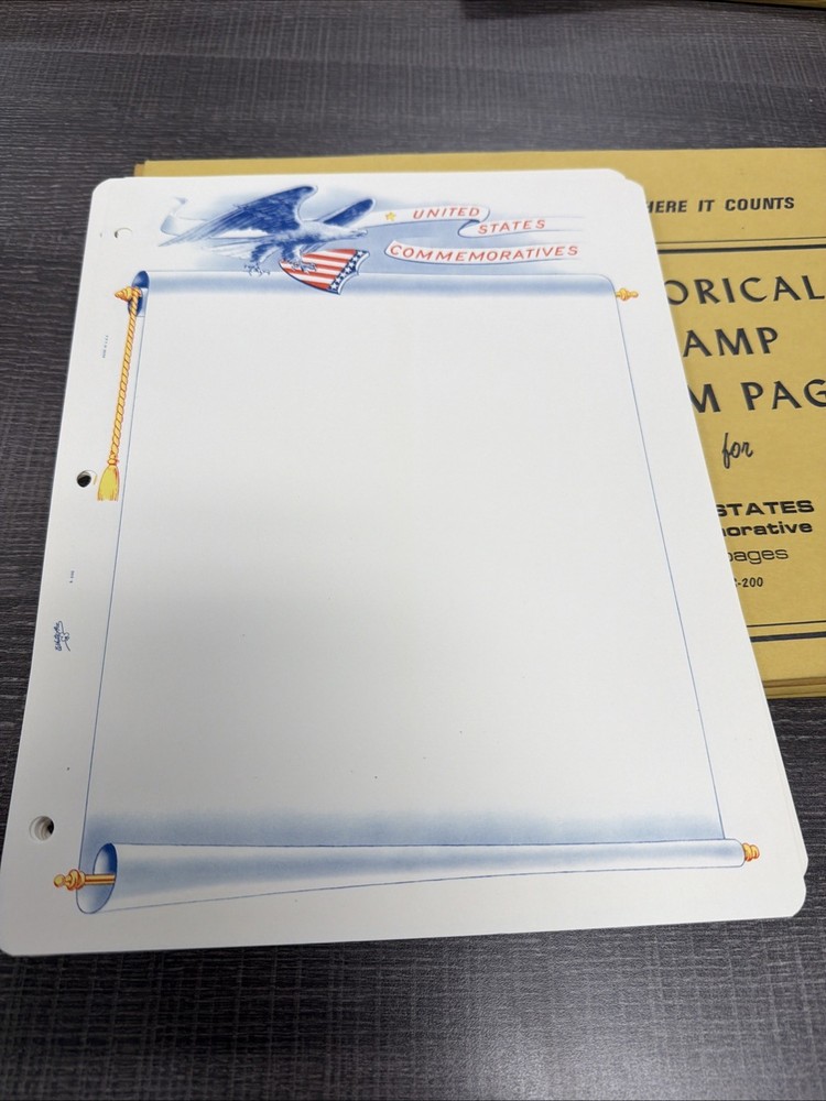 White Ace U.S. Commemorative Blank Pages Eagle Top S-200 Pkg.15