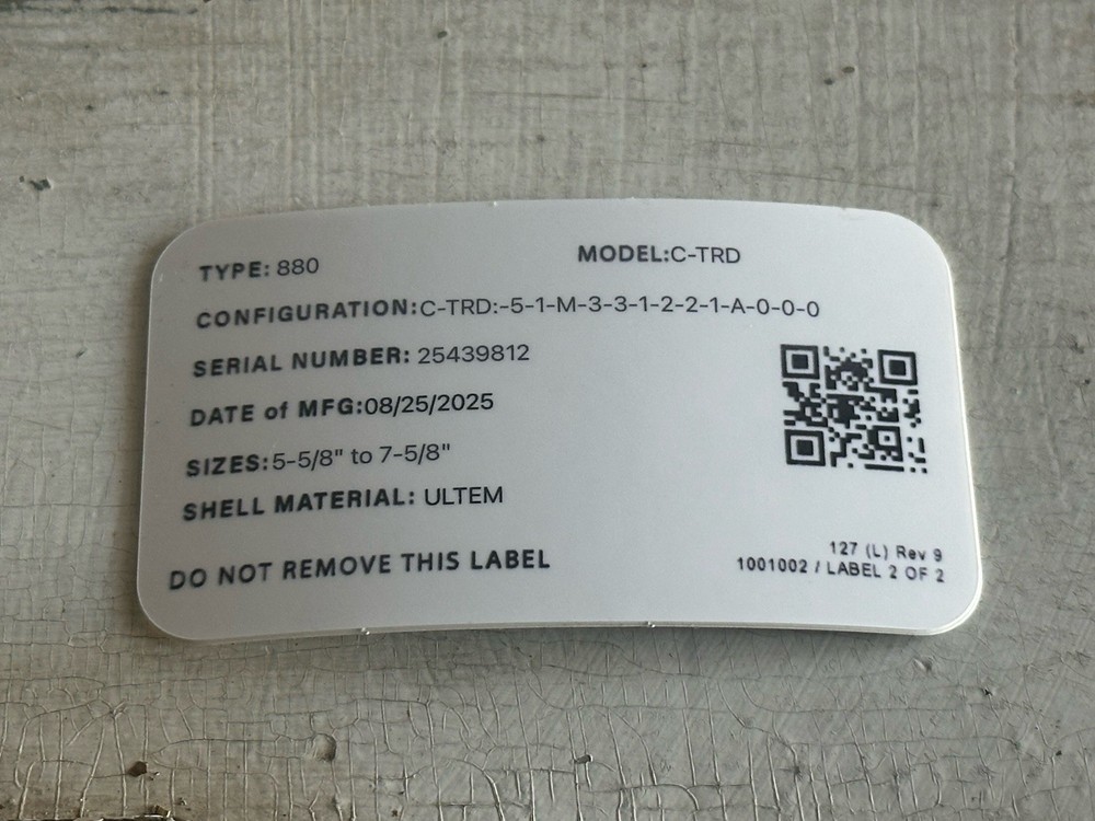 CAIRNS 880 FIRE HELMET Sticker + NFPA 1971 Label (PRESENTATION ONLY)