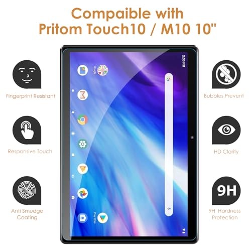 2-Pack Screen Protectors Compatible with Pritom / M10 / M10(3G) / TAB Touch10