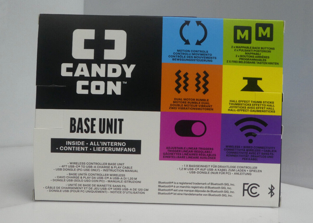 Lot of 2 CANDY CON Base Unit Customizable Wireless Bluetooth Controller