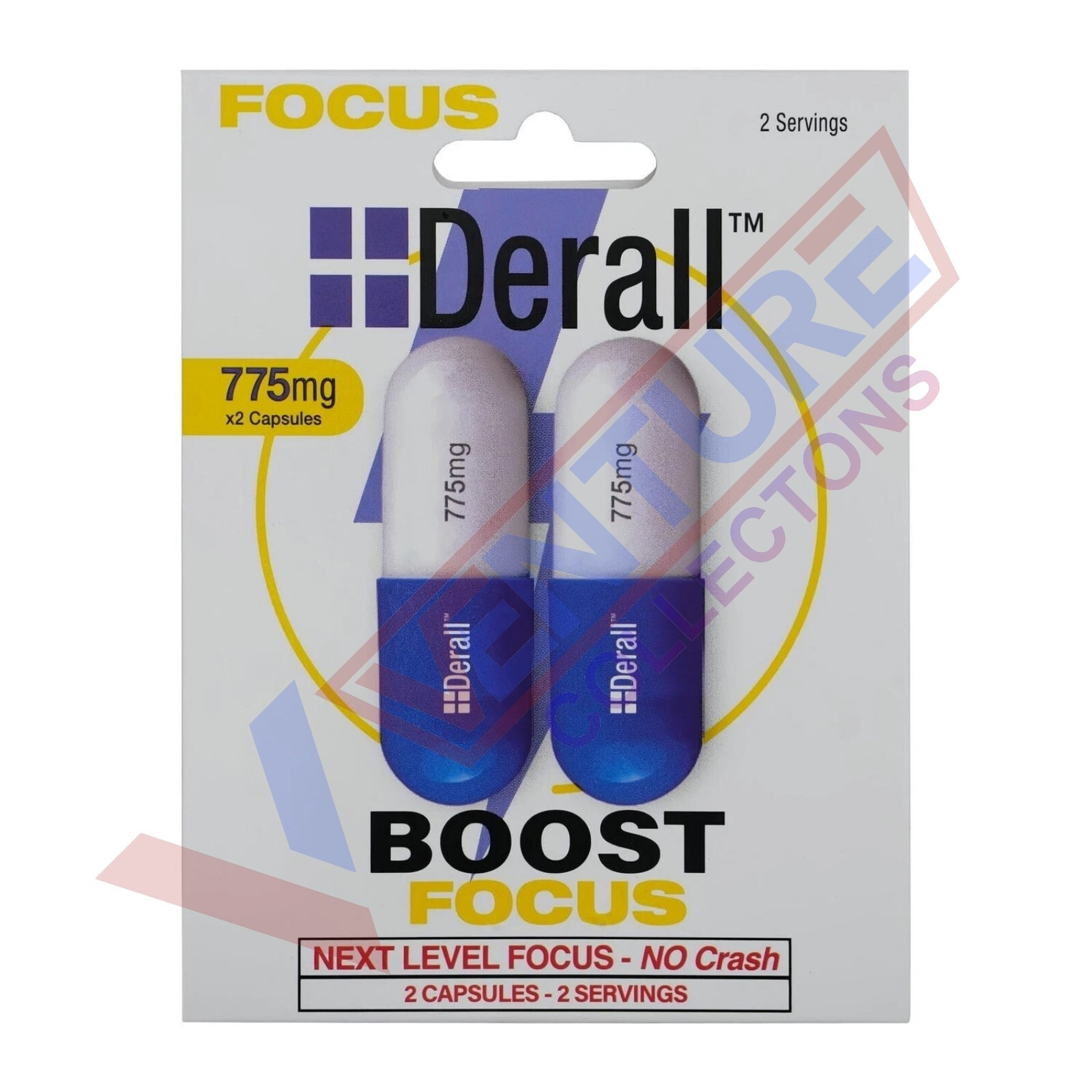 Derall Boost Focus 775mg Energy Concentration Full Box - 24 Capsules - FREE SHIP