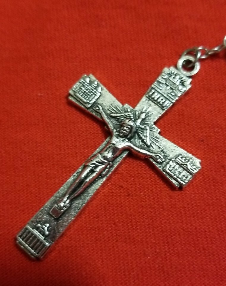 CHRISTIAN CATHOLIC ROSARY SILVER PLATED FROM ITALY