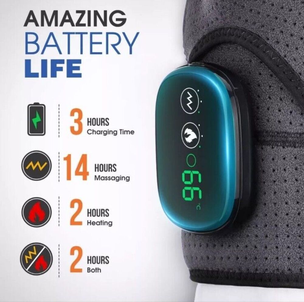 Heated Shoulder Brace Massage Rotator Cuff Support Compression Wrap Rechargeable