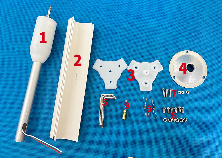 DIY Vertical Axis Wind Turbine Generator Model Windmill Power Charge Device Kit