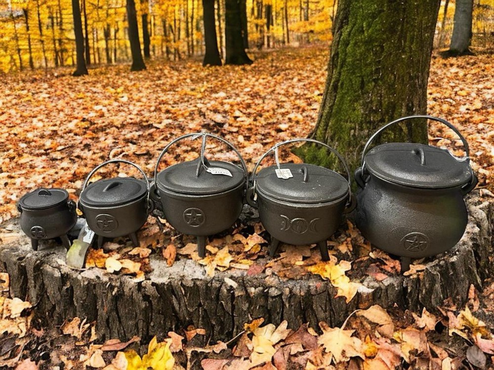 Cast Iron Cauldron Pentagram or choose at menu