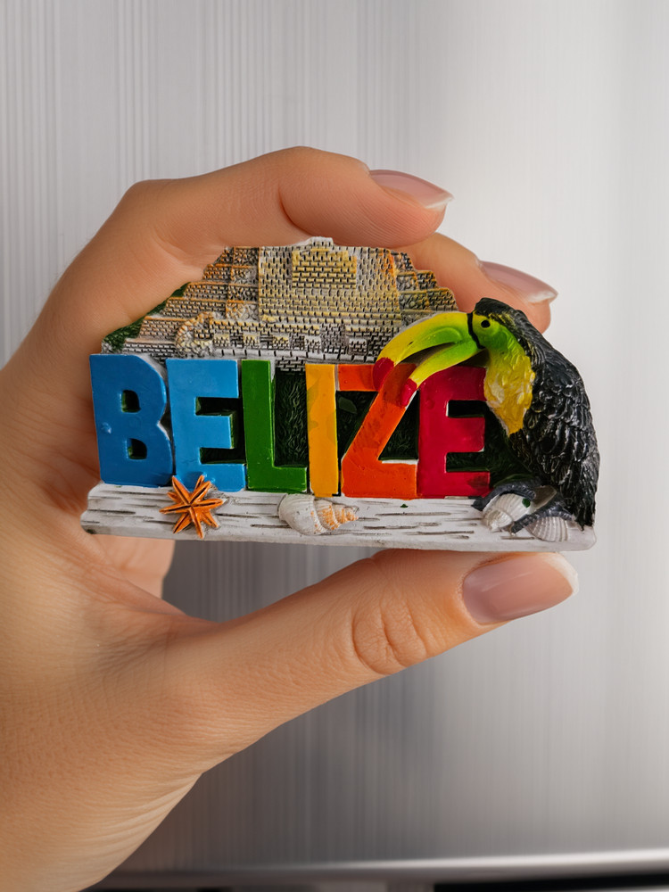 Maya Ruins Belize souvenir fridge magnet