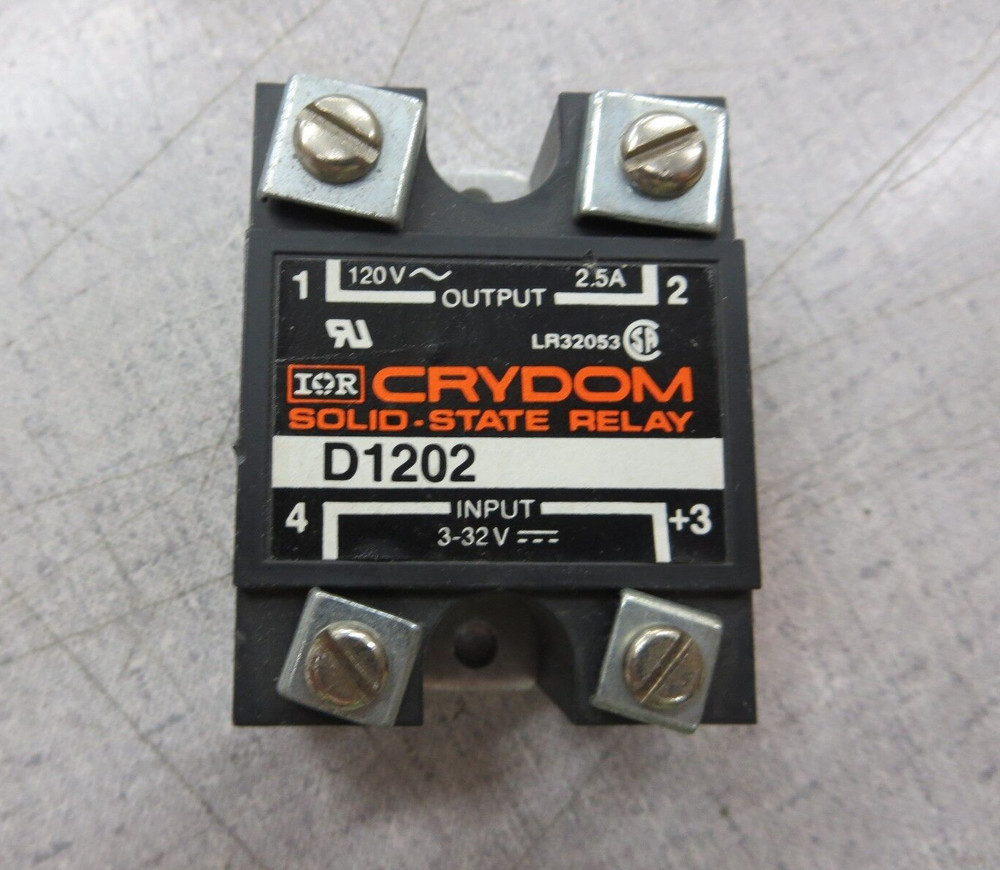 Crydom D1202 Solid State Relay (120VAC, 2.5A, 3-32VDC)
