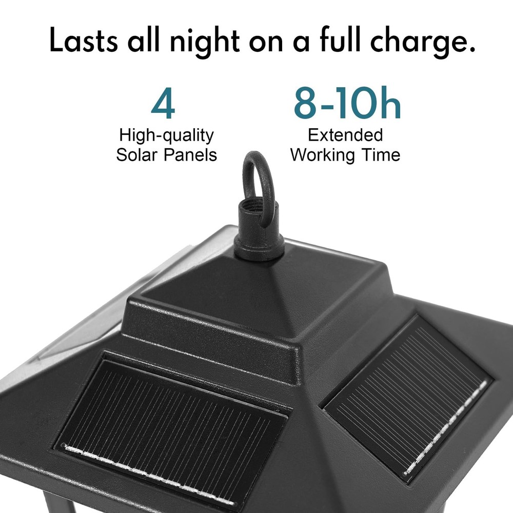 2 Pack Solar Wall Lanterns with Replaceable Bulb,Outdoor Hanging Lights with ...