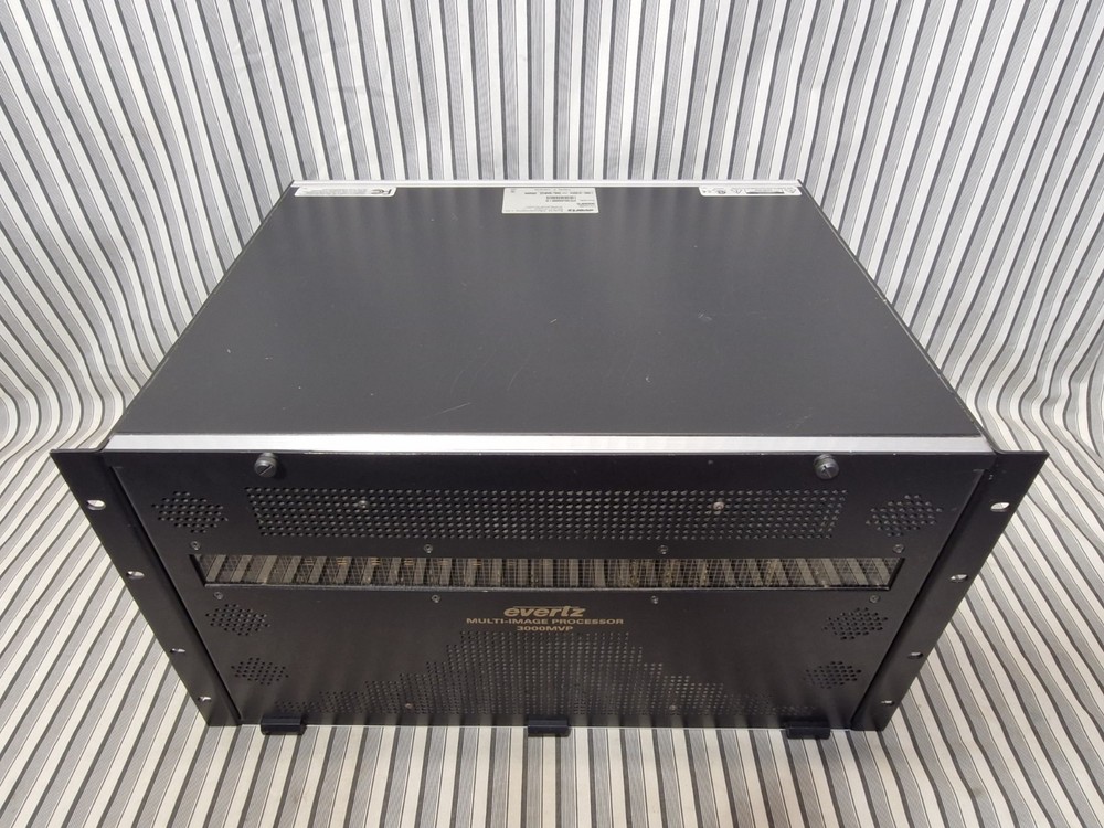 Evertz 3000FR Multi-Image Processor Frame w/ Modules Powers On, Not Fully Tested