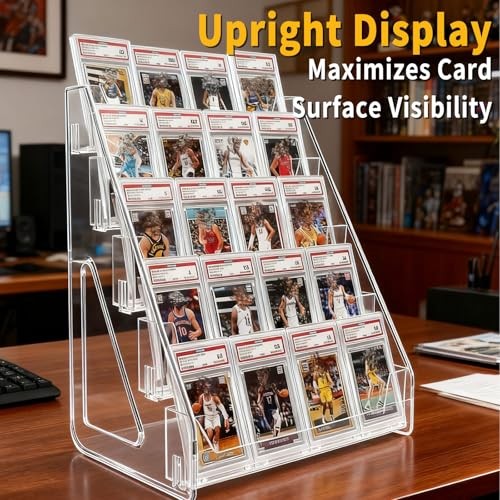 2 Pack 3-Tier Greeting Card Display Stand – Clear Vertical Riser 3-Tier (2pack)