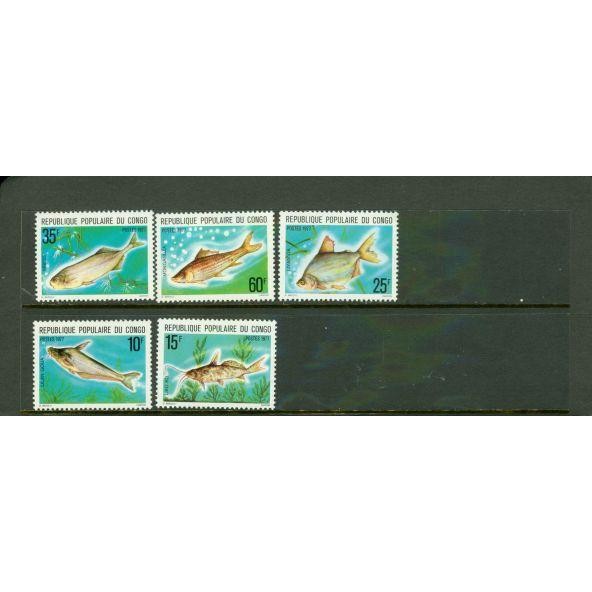 Congo Fishes , 5 stamps