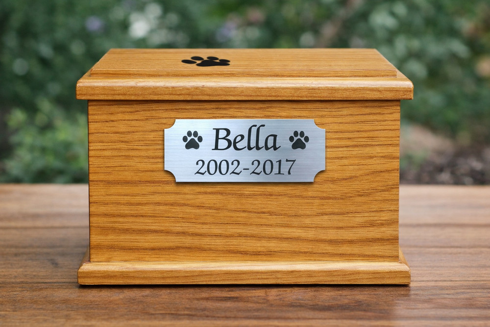 Custom Engraved Pet Memory Plaque / Brushed Silver Tone / with Adhesive Backing
