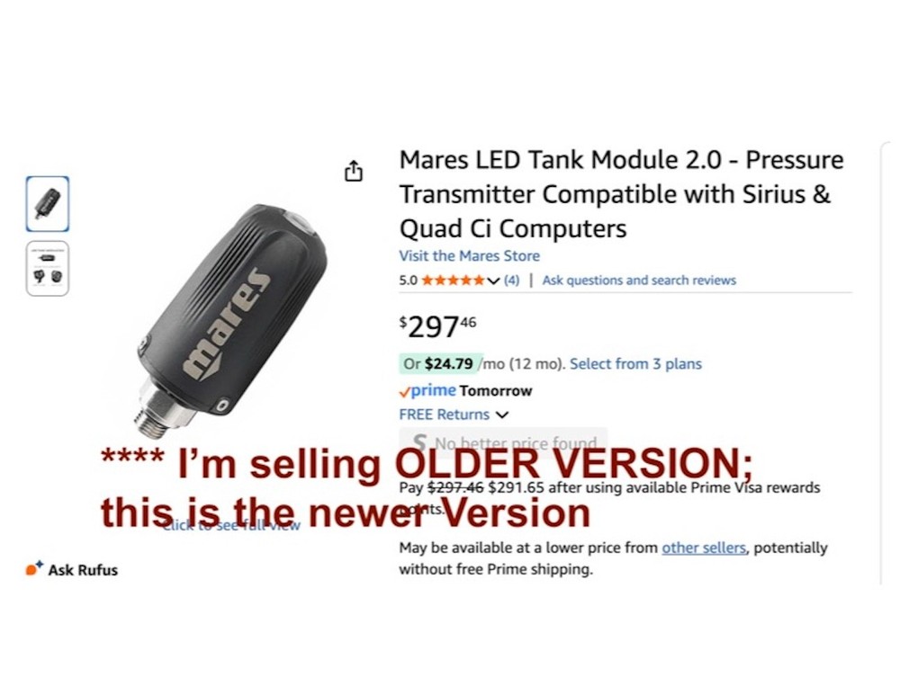 Mares GENIUS Color tech dive computer (black) with TWO Mares Transmitters!