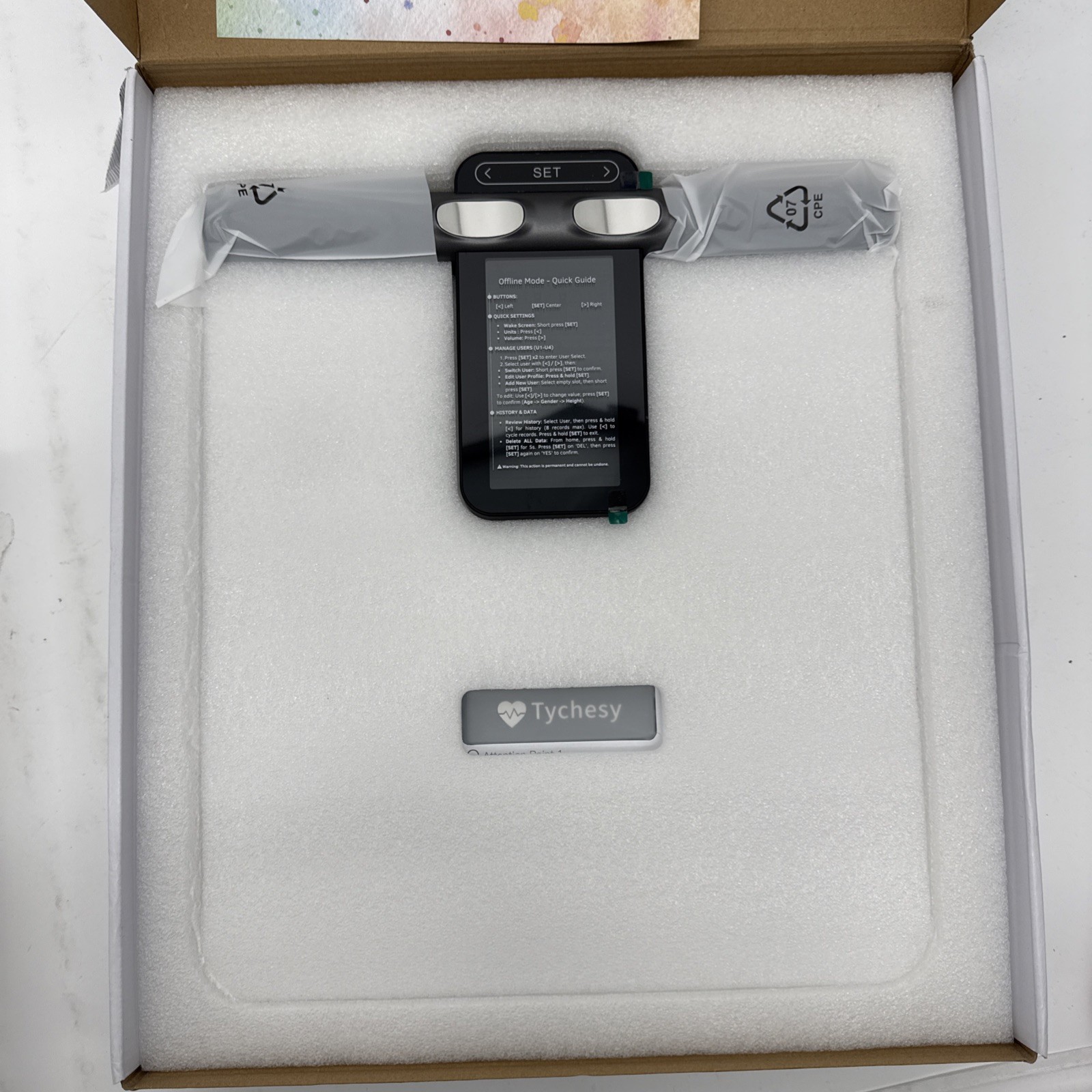 Tychesy Smart Body Health Scale, FI2419LB Medical Grade Analyzer, Black