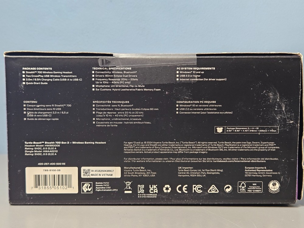 Turtle Beach Stealth 700 Wireless Multiplatform PC Gaming Headset - New & Sealed