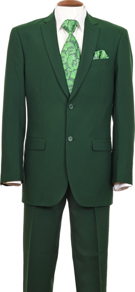 Men's basic  Two button green suits Polyester Design By Fortino Landi 702P