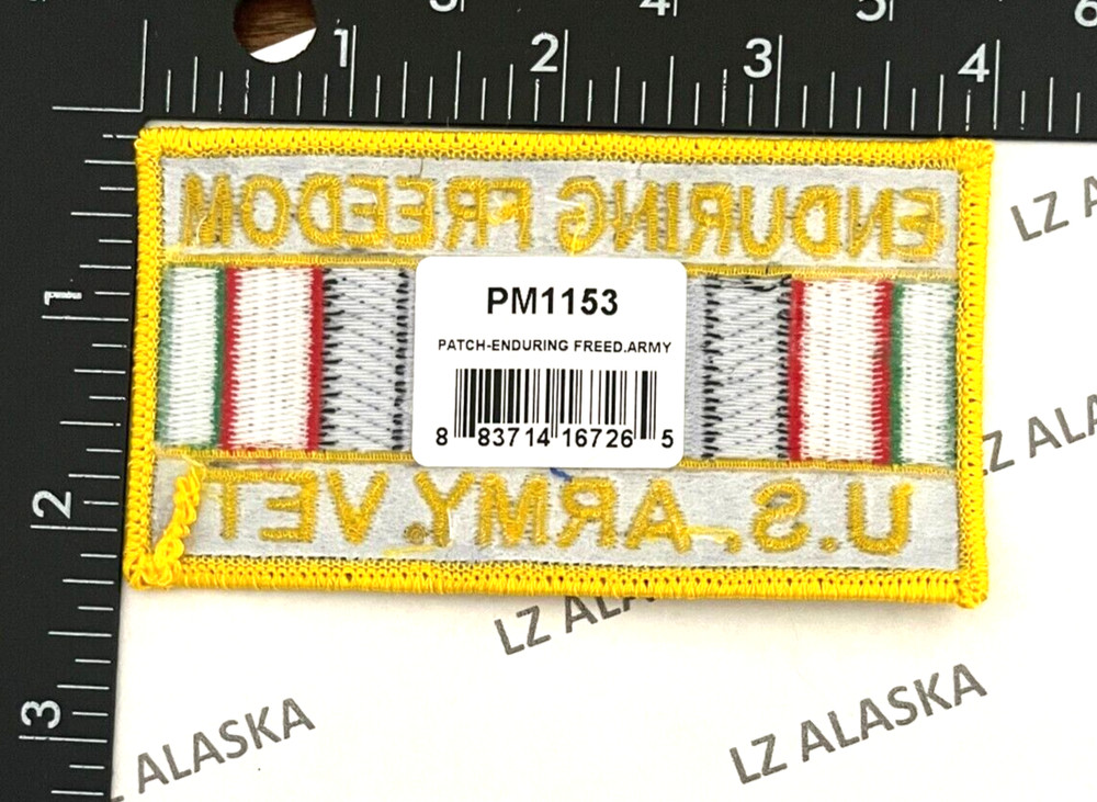 U.S. ARMY OPERATION ENDURING FREEDOM VETERAN PATCH OEF MEDAL PATCH