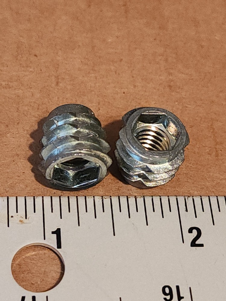 E-Z LOK Threaded Insert Zinc Hex-Flush 5/16-18 M8-1.25 Internal Threads