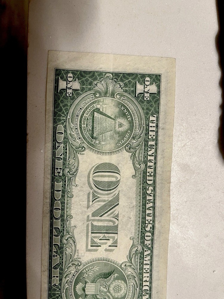 1935D $1 Silver Certificate Cutting Error And In God We Trust Error perfect