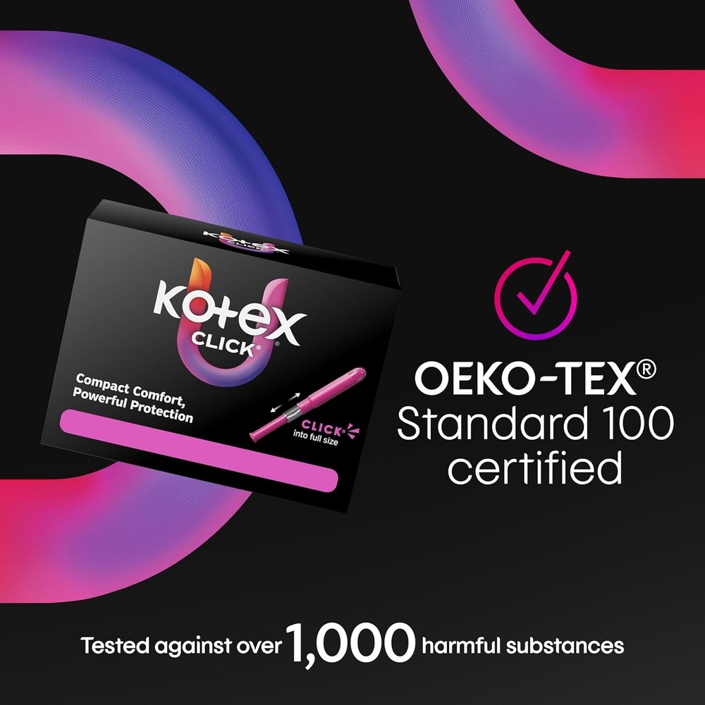 U by Tampons, Click Compact, Super Plus Absorbency, Unscented, 45 Count