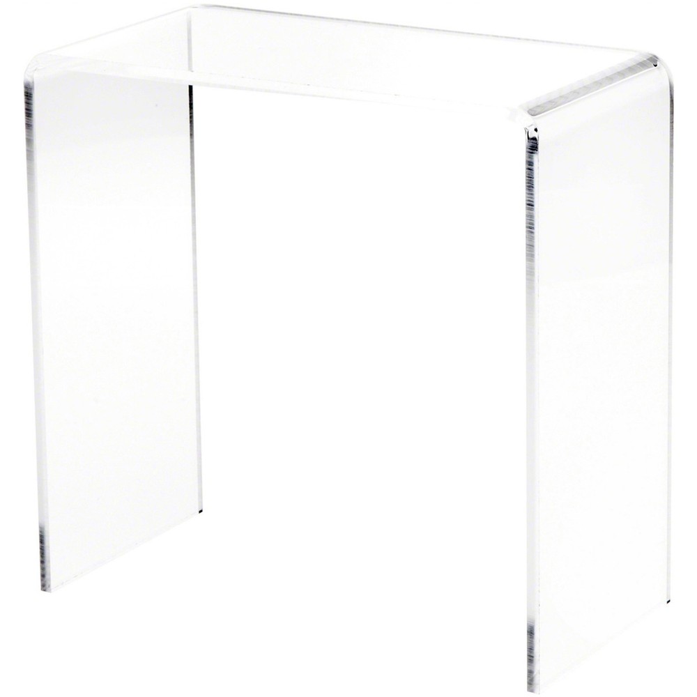 Plymor Clear Acrylic Vertical Rectangular Display Riser, 9" H x 9" W x 4.5" D