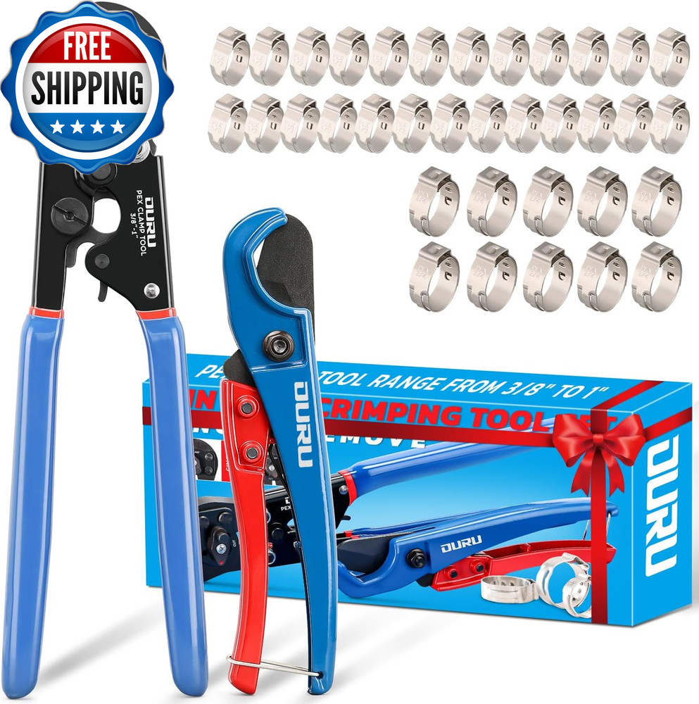 2 in 1 Ratchet Pex Crimping Tool Cinch and Remove Combo Function Pex Pipe Crimp