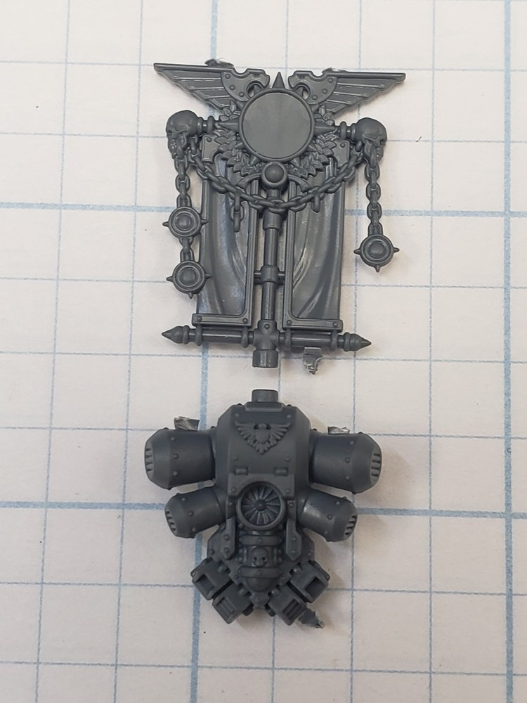 Warhammer 30k Space Marines Bits Centurion Mark II Mars Backpack w Banner #30