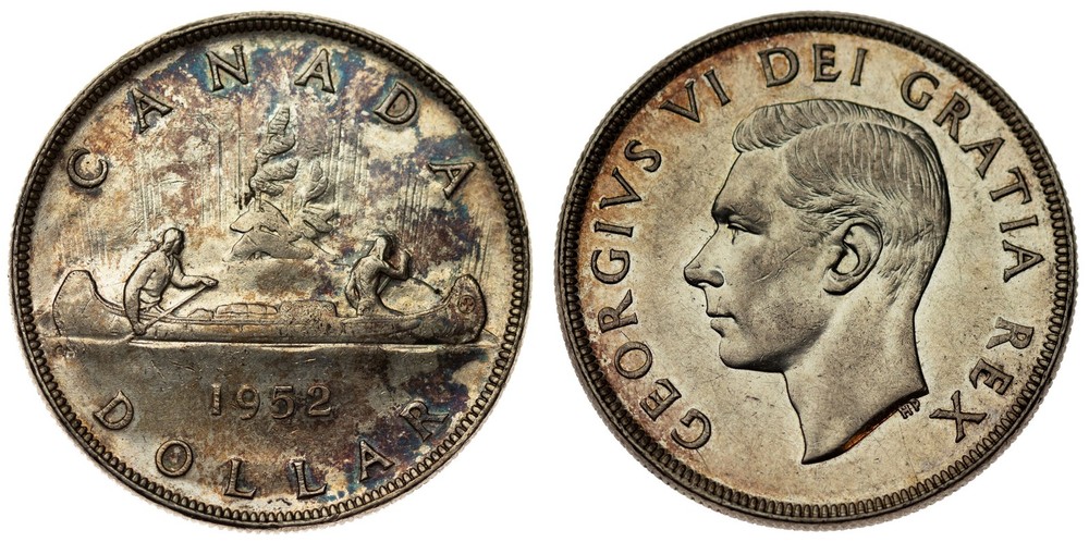 Canada - Dollar 1952 - George VI, Silver