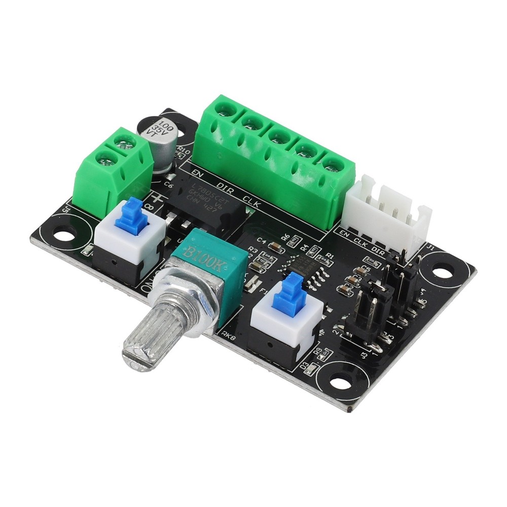 Stepper motor controller for speed control and pulse generation module