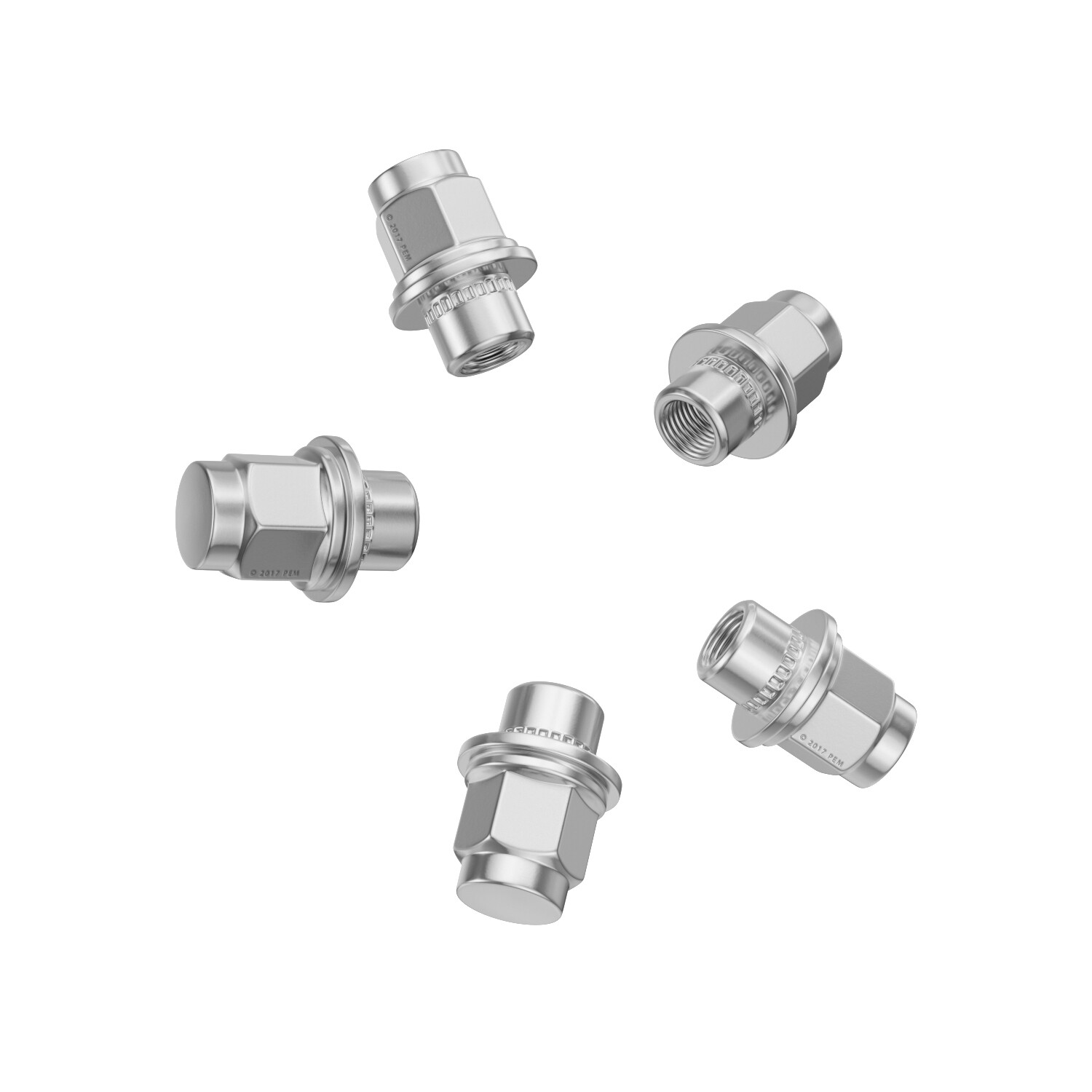 20pc OE Mag Style Lug Nuts with Washer | 12x1.25 | for Nissan Infiniti (Chrome)