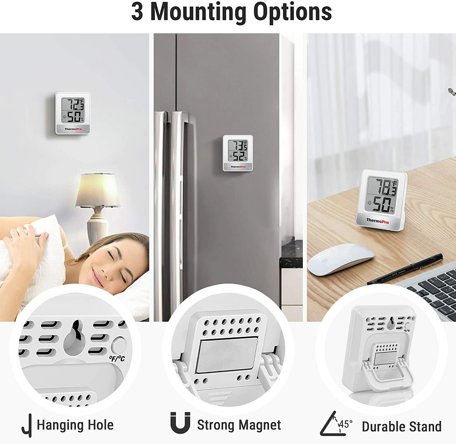 ThermoPro TP49 LCD Display indoor&outdoor Temperature Digital Hygrometer/Humidit