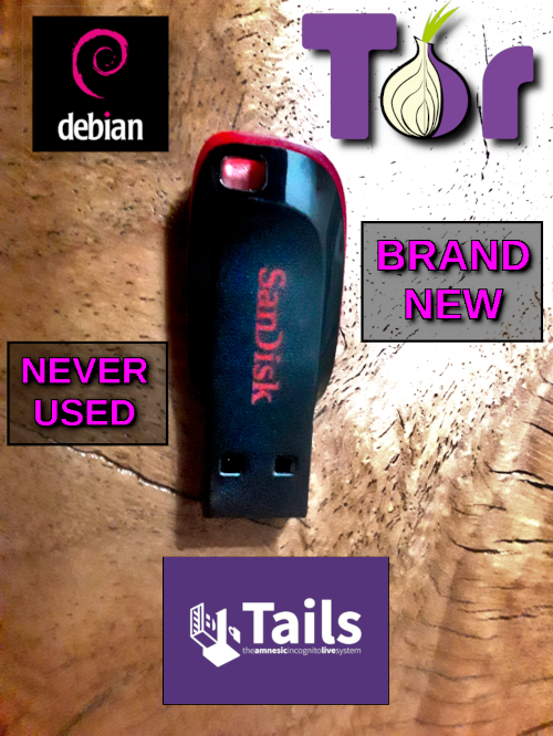 Tails Privacy Protecting GNU / Linux (64GB Thumbdrive) FREE SHIP (USA)