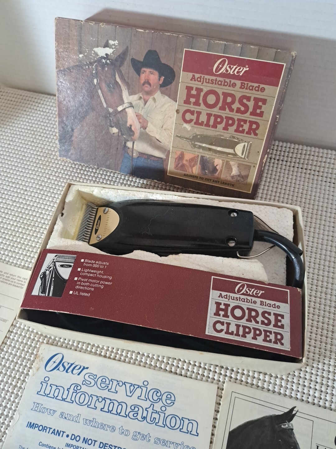 Vintage Oster Electromatic Model 23 Horse Animal Clippers w/Original Box Works