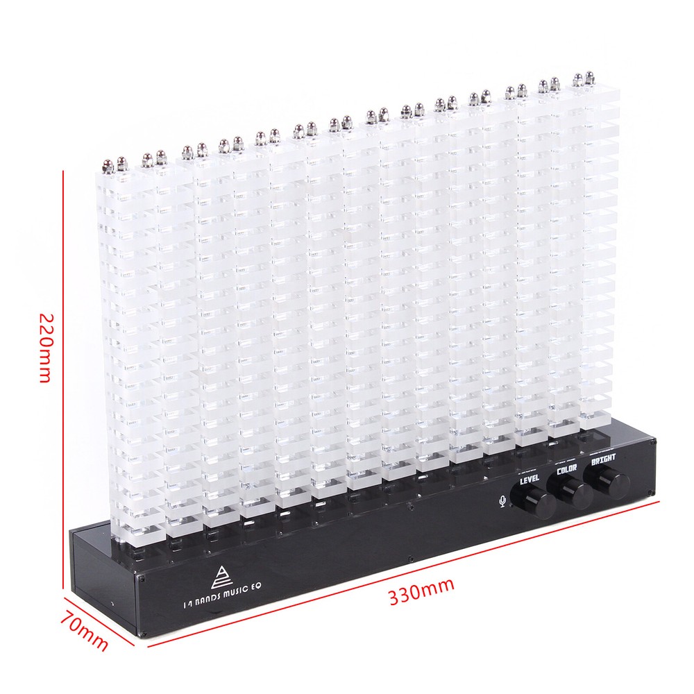 Acrylic 14-segment Spectrum Analyzer Level LED Indication Music Spectrum Light