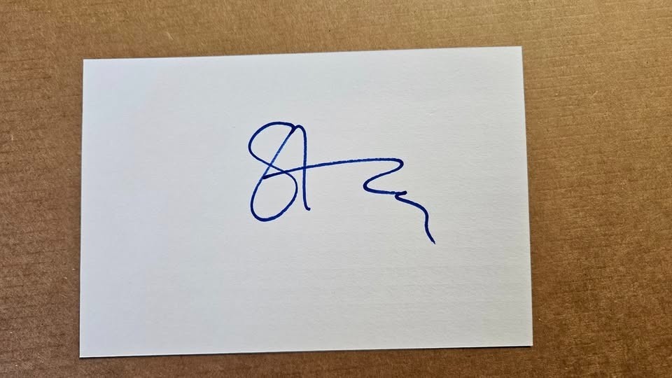 STING SIGNED 4x6 INDEX CARD AUTOGRAPH