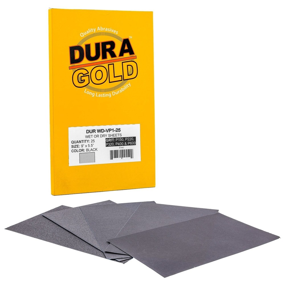 Versatile 5-1/2"x9" Sandpaper Sheets - 25 Pack for All-Surface Sanding Needs