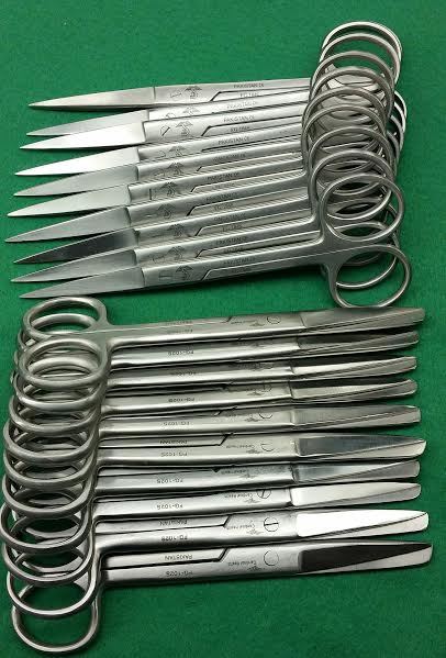 10 O.R Dressing OPERATING Scissors SHARP/SHARP & S/B 5.5" ROUND PATTERN SURGICAL