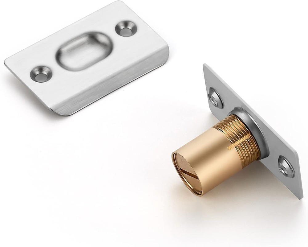 Ravinte 2 Pack Adjustable Door Ball Catch, Silver Closet Door Latch, Solid Brass